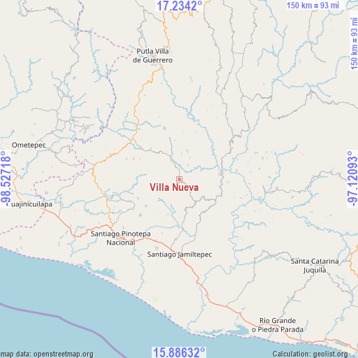 Villa Nueva on map
