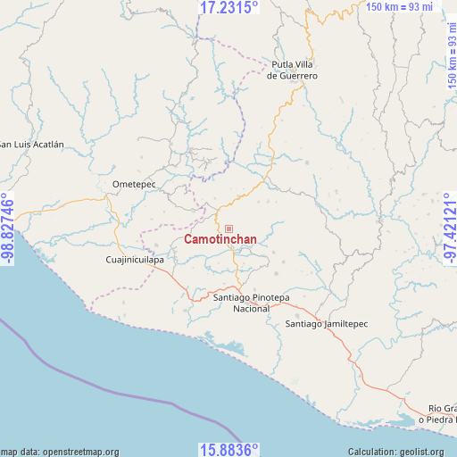 Camotinchan on map