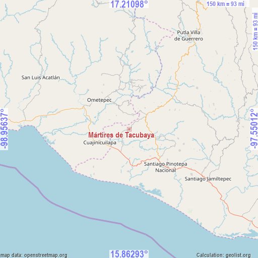 Mártires de Tacubaya on map