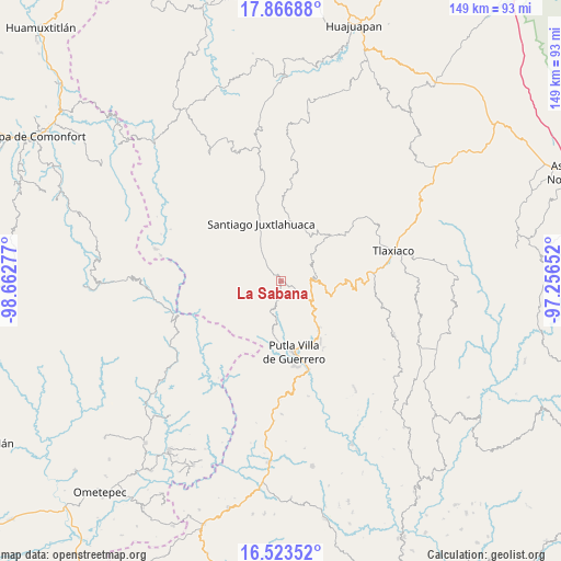 La Sabana on map