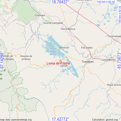 Loma de Piedra on map