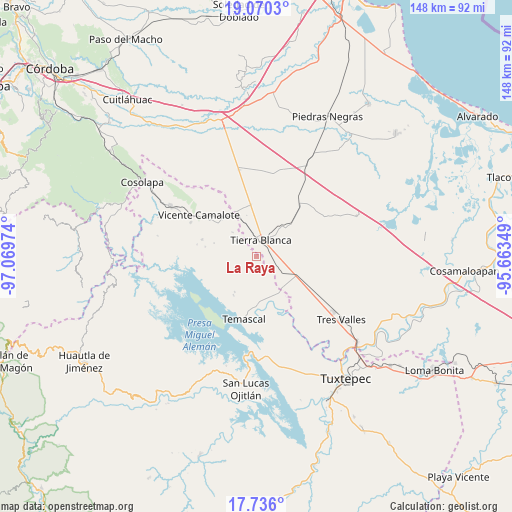 La Raya on map