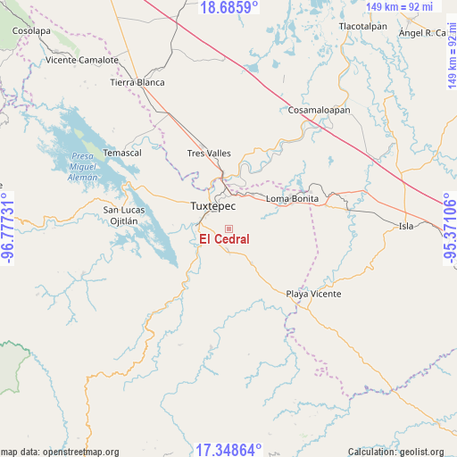El Cedral on map