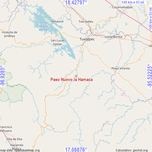 Paso Nuevo la Hamaca on map