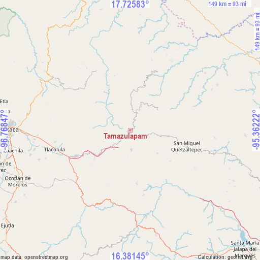 Tamazulapam on map