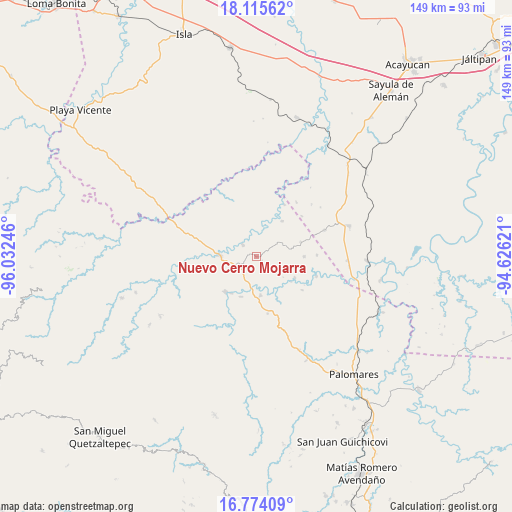 Nuevo Cerro Mojarra on map