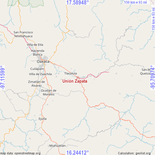Unión Zapata on map