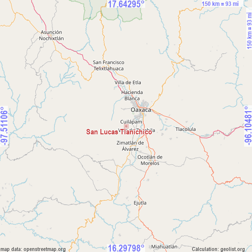San Lucas Tlanichico on map