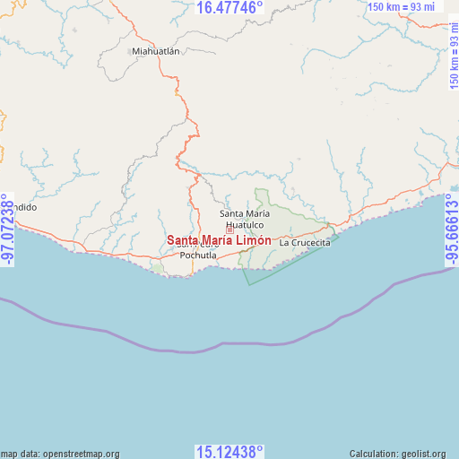 Santa María Limón on map
