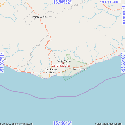 La Erradura on map