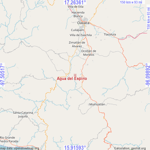 Agua del Espino on map