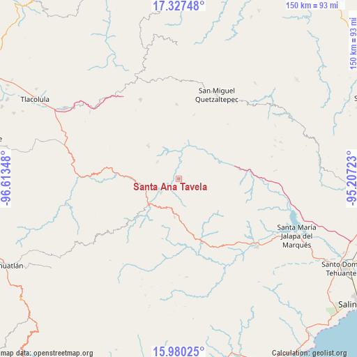 Santa Ana Tavela on map