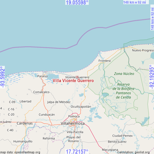 Villa Vicente Guerrero on map