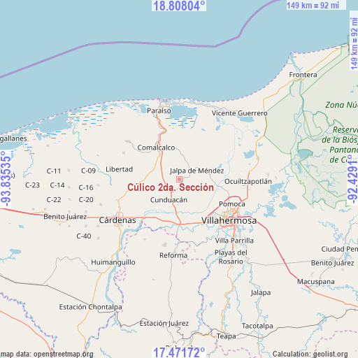 Cúlico 2da. Sección on map