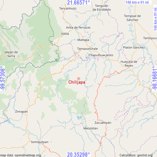 Chilijapa on map