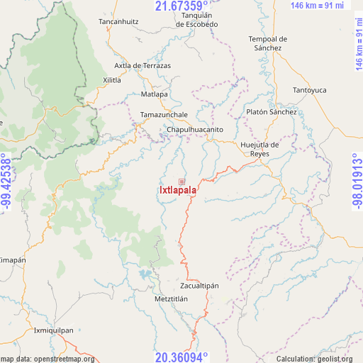 Ixtlapala on map
