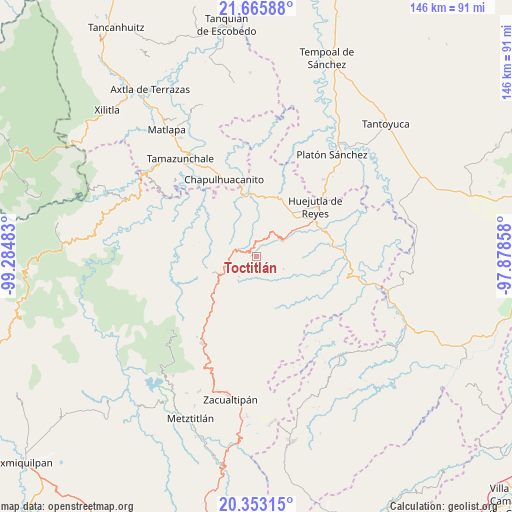 Toctitlán on map