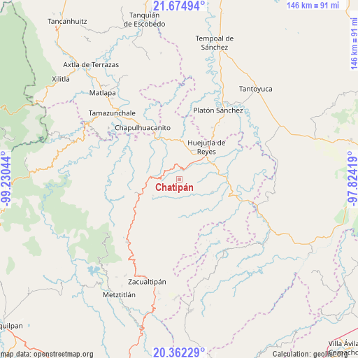 Chatipán on map