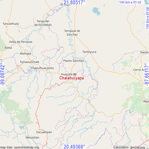 Chalahuiyapa on map