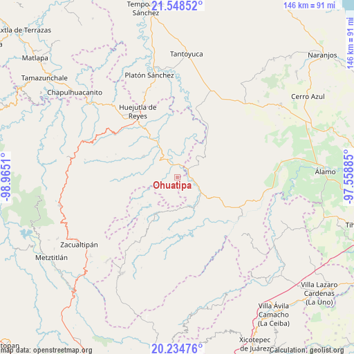 Ohuatipa on map