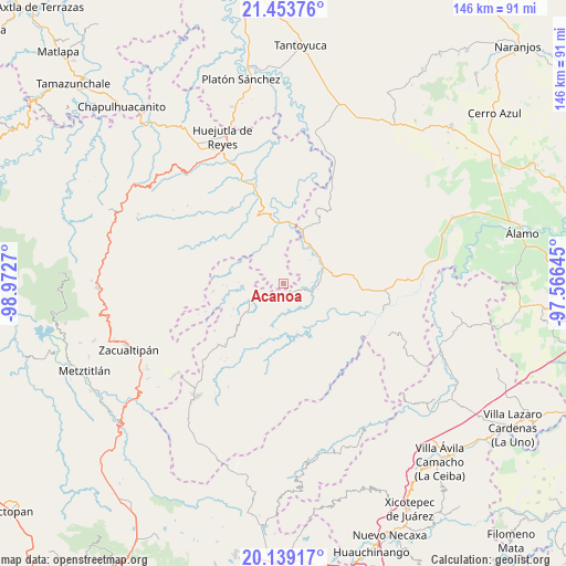Acanoa on map