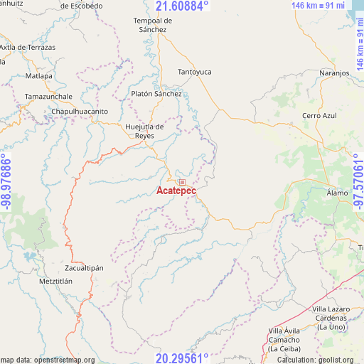 Acatepec on map