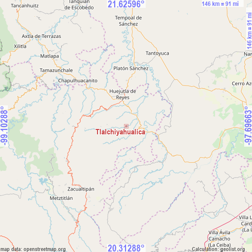 Tlalchiyahualica on map