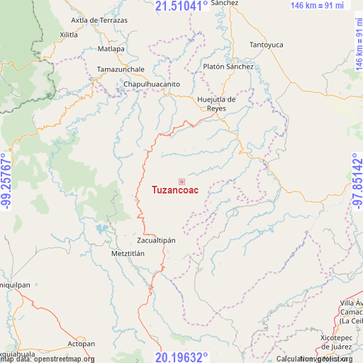 Tuzancoac on map