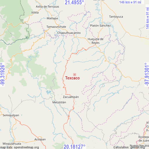 Texcaco on map
