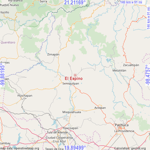 El Espino on map