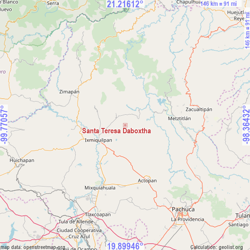 Santa Teresa Daboxtha on map