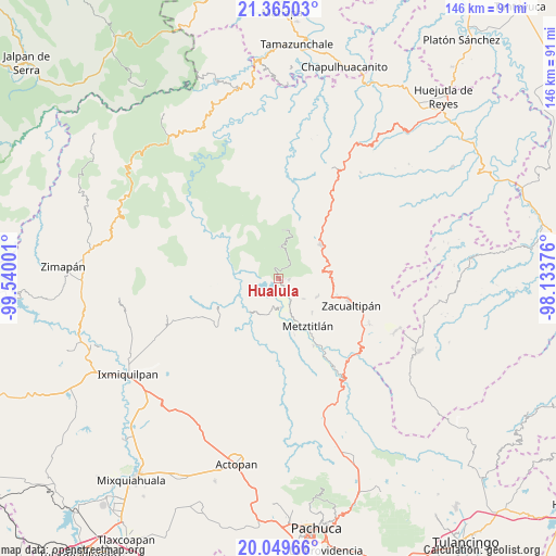 Hualula on map