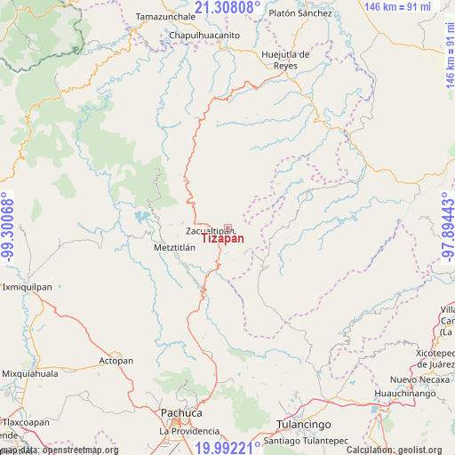 Tizapán on map