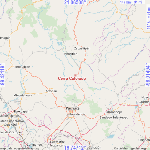 Cerro Colorado on map