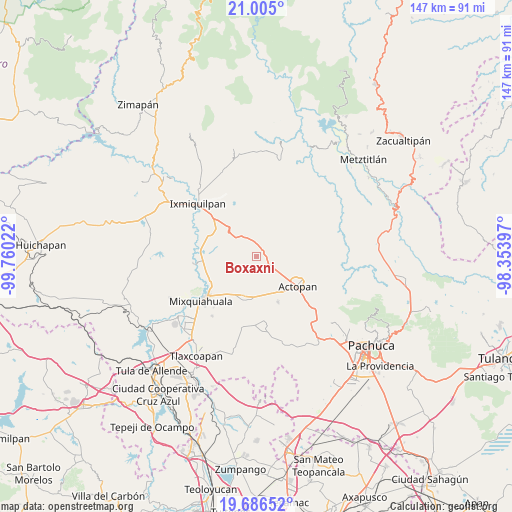 Boxaxni on map
