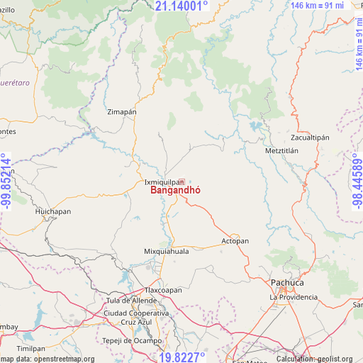 Bangandhó on map