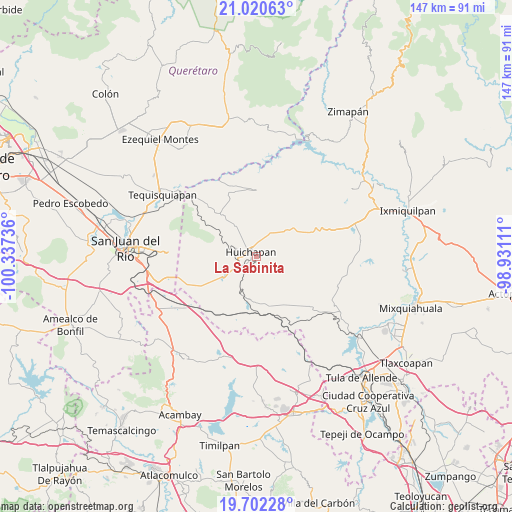 La Sabinita on map