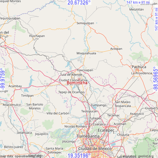 Bomintzha on map