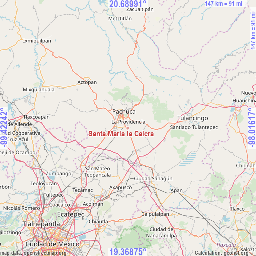 Santa María la Calera on map