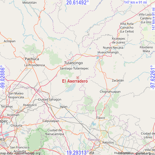 El Aserradero on map