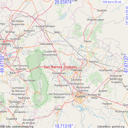 San Marcos Jilotepec on map