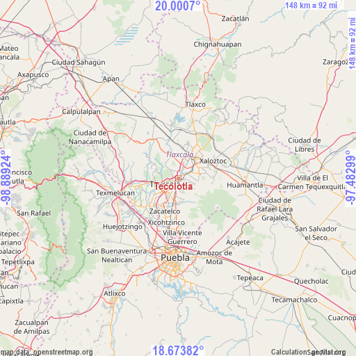 Tecolotla on map