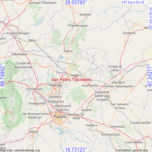 San Pedro Tlacotepec on map