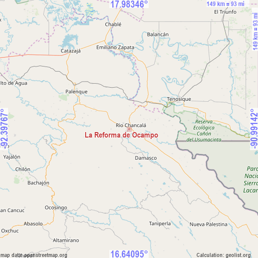 La Reforma de Ocampo on map