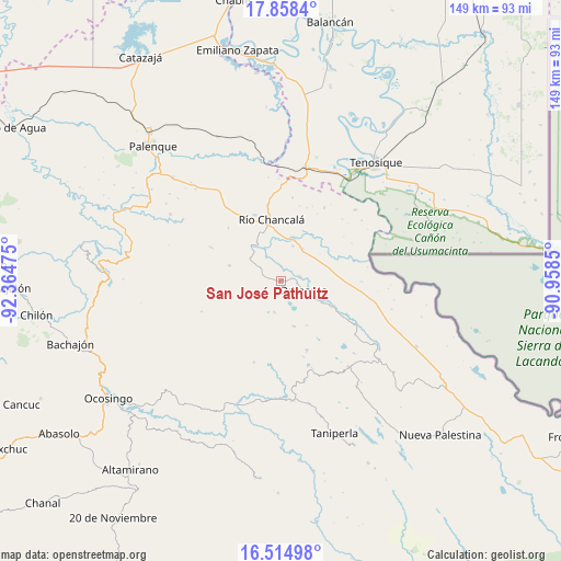 San José Pathuitz on map