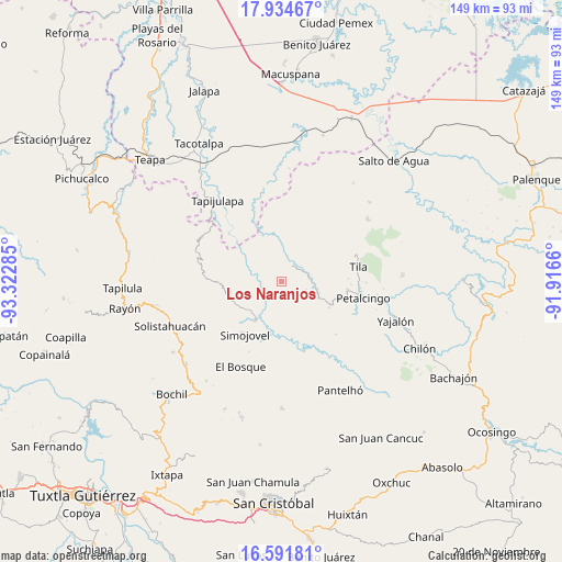 Los Naranjos on map