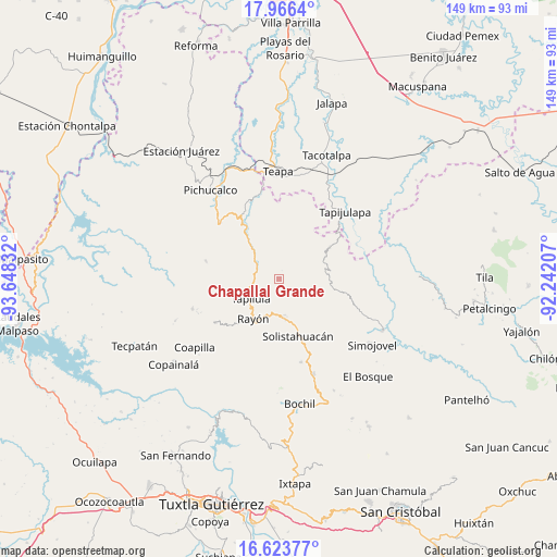 Chapallal Grande on map