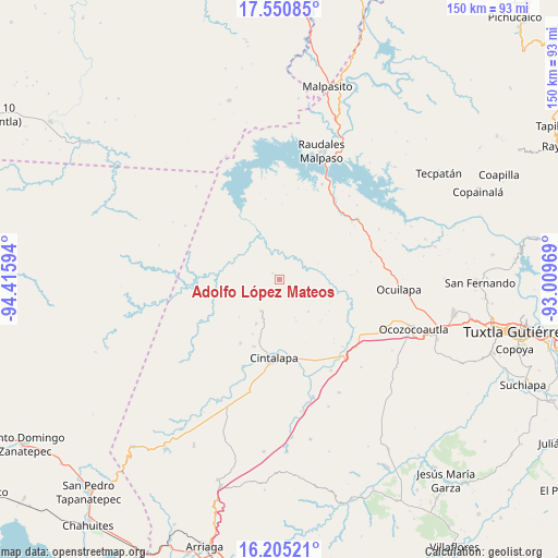 Adolfo López Mateos on map