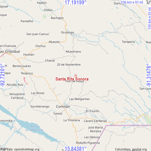 Santa Rita Sonora on map