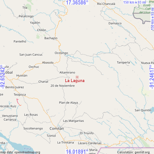 La Laguna on map
